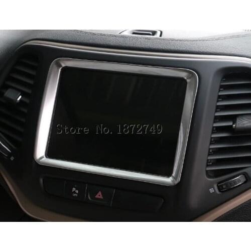 For Jeep Cherokee 2014-2016 Navigation Control Cover Molding Trim Interior Decorative Box Car Stying 1pc