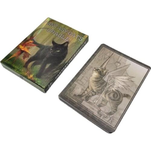 Fantasy Cats Oracle Cards Friends Party Table Game Divination Fate Gameplay 23 Tarot Card Family Entertainment Board Game
