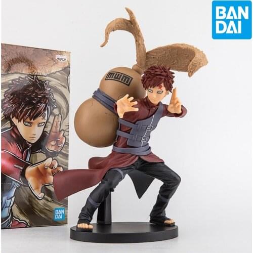 Bandai Naruto Anime Figure Naruto Shippuden Sandstorm Gaara VIBRATIONSTARS Genuine Figure Collection Decoration Children Gift