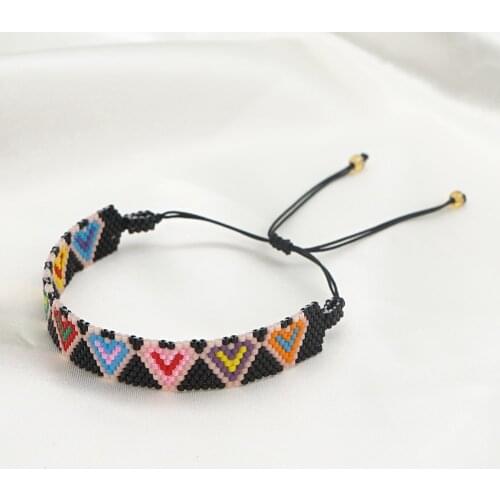 Go2boho Heart Bracelet For Girl Winter Pulsera Femme Handmade Woven Jewelry Miyuki Bead Womens Bracelets Gift Free Shipping