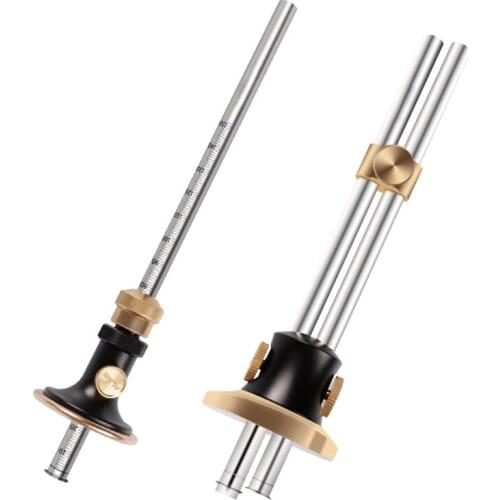 Stainless Steel Woodworking Scriber Marking Gauge Fine Tuning Mortise Ruler Tool Y5JA