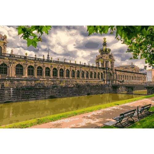 PX-61 Kennel Dresden landscape painting coloring by numbers digital Hand-painted canvas painting for home decor 40x60cm