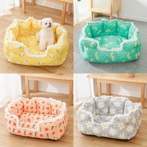 Summer Cat Bed House Kennel Dog Bed Dog Rug Cat Bed Small Dog House Cushion Sofa Bed Cat House Puppy Pet Bed Cama Gatos Pet Tent