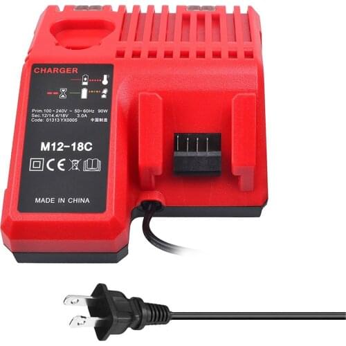 M12-18C Li-ion Batterys Chargers for Milwaukees 12 V 14.4V 18V C1418C 48-11-1815/1828/1840 M18 M14 M12 Lithium Batterys