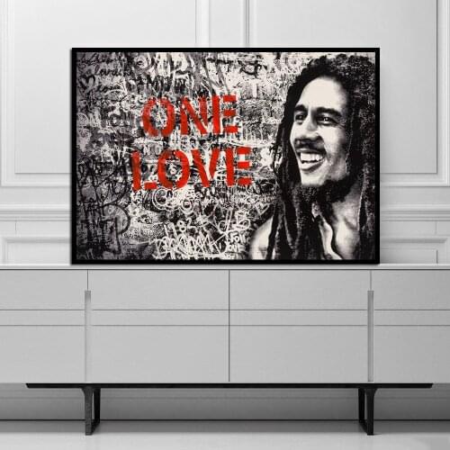 One Love Quote Motivational Poster Graffiti Wall Art Canvas Print Painting Modern Home Office Room Decoration Picture