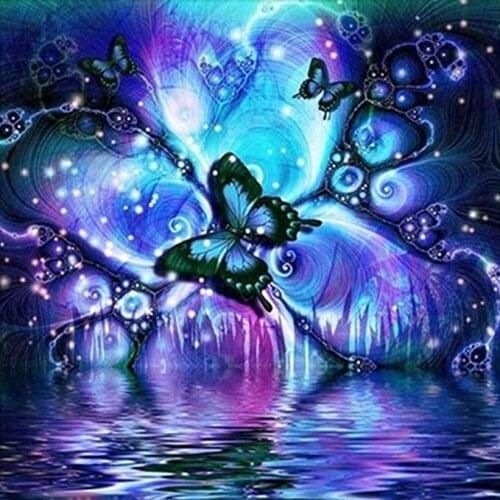 5D DIY Diamond Painting Butterfly Kit Full Drill Square Round Diamond Embroidery Art Craft Home Wall Home Decoration Art Gift