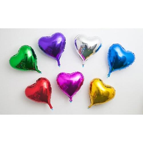 7pcs Foil Party Inflatable Balloons Outdoor Kid Children Toy Air Heart-shaped Star Happy Birthday Wedding Decoration Activity