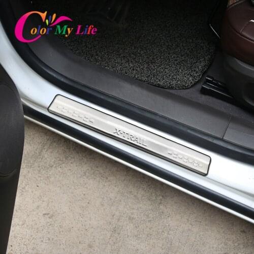 Color My Life Stainless Steel Door Sill Scuff Plate for Nissan X-Trail XTrail T32 2014-2020 Welcome Pedal Trim Car Styling
