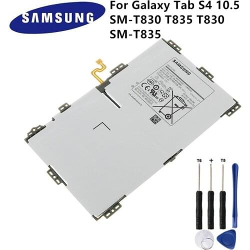 Samsung Original EB-BT835ABU Battery For Samsung Galaxy Tab S4 10.5 SM-T830 T830 SM-T835 T835 Replacement Tablet Battery 7300mAh