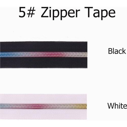 Rainbow Zipper Tape Size 5# Nylon Coil Zipper Slide with Plastic Teeth for Zipper Heads Making Purse Handbag Sewing Hardware