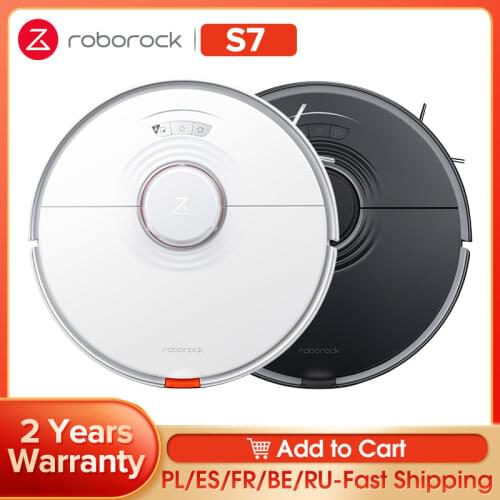 Roborock S7 Robot Vacuum Cleaner Home Use WiFi App Control New Rubber Floating Brush Auto Sweep Dust Sterilize