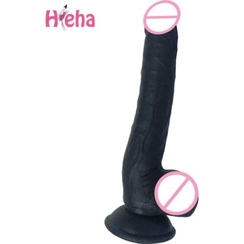 Female Sex Toys Black 11.02inch Super Long Huge Dildos Suction Cup Realistic Horse Dildo Super Soft Big Anal Dildo Toys Adult