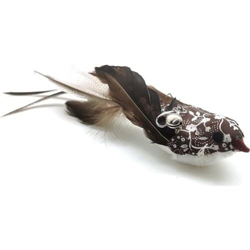 Replacement Cat Toy Interactive Funny Realistic Bird Plush Kitten Teaser Refill DIY Cat Teaser Stick Refill Pet Toy Accessories