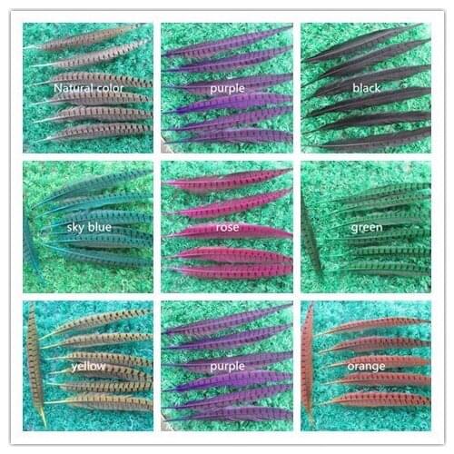 Free shipping 100pcs Pheasant Tail Feathers 35-40 cm / 14-16 inches pheasant feathers centerpieces wedding decorations