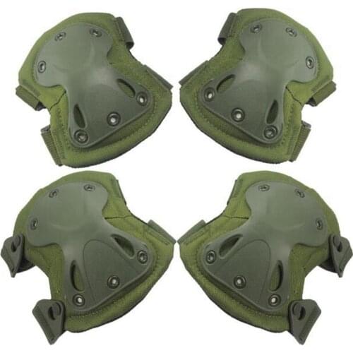 Tactical Paintball Protection Knee Pads & Elbow Pads Set For CS War Game Hunting Shooting Elbow Protector