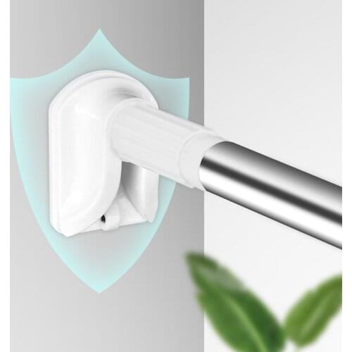 50-120cm Punch-free Telescopic Clothing Rod Extendable Stainless Steel Curtain Pole Easy Installation for DIY Space GQ