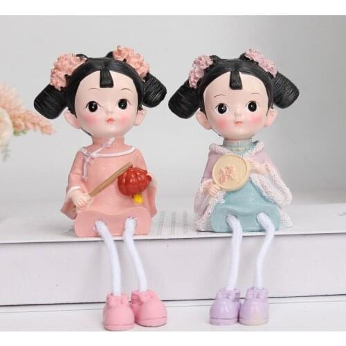 Creative palace girls resin crafts ornaments cartoon retro Gege home TV cabinet decorations home decor decorations for home