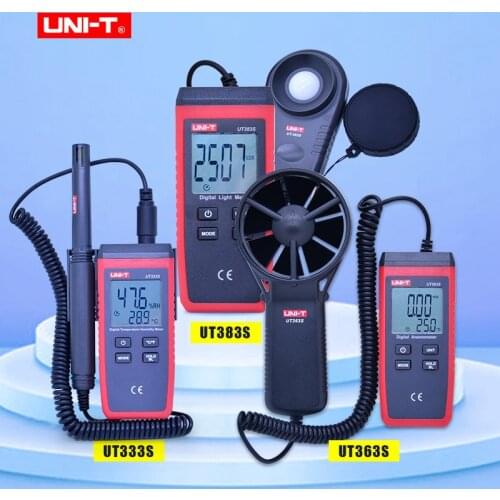 UNI-T UT333S UT363S UT383S Split type Temperature Humidity Meter Anemometer Wind Speed Meter Light Meter Luxmeter