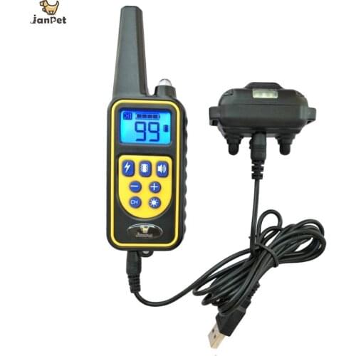 JANPET Waterproof Electronic Dog Collar 800M Remote Dog Behavior Training Collars with Vibration/Shock/Sound/Light
