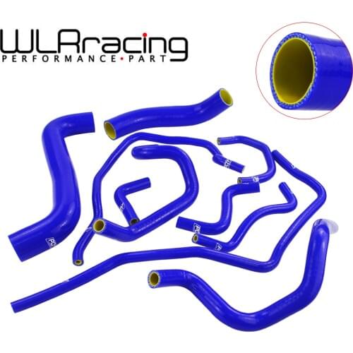 WLR - Blue 10PCS Silicone Radiator Cooling Hose for 2001-2006 Subaru Impreza WRX 2.0T EJ205 EJ20 GDB GD With PQY logo