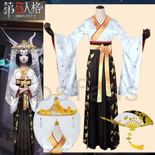 Game Identity V Cosplay The Geisha Michiko Costume Rashomon New Skin Women Girls Kimono Outfit Halloween Party Carnival Costumes