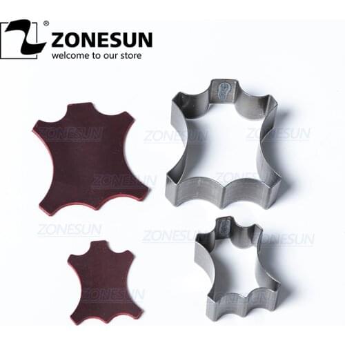 ZONESUN Full Steel Leather Cutting Die Rule Die special shape hollowed Punching Clicker Die For Cutting Out Leather PVC craft