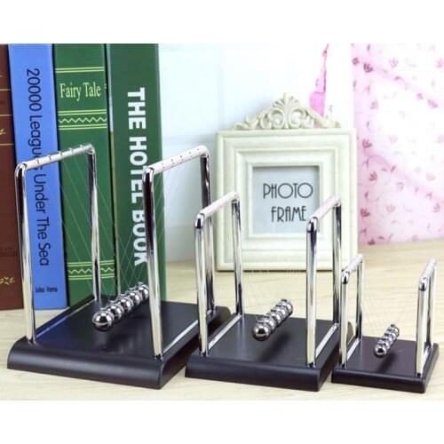 1pc Newton Shake Basketball Decorative Physics Science Accessory Desk Toy Metal Cradle Swing Ball Balance BallHome Office Decora