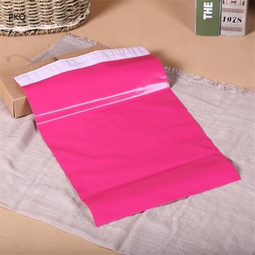 100PCS Pink Plastic Waterproof Express Bag Postal Bag Delivery Packaging Envelopes Mailing Bags Self Seal Envelops