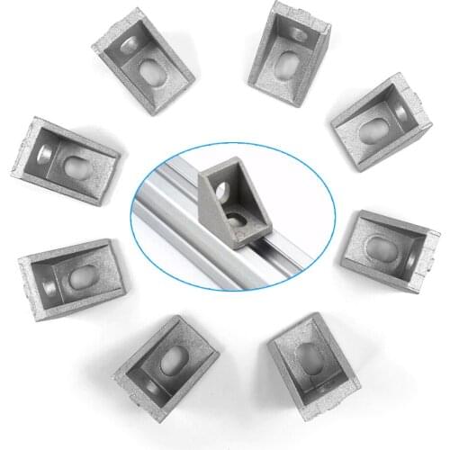 2020 Brackets Corner fitting angle aluminum 20x20L Connector bracket fastener for 2020 Industrial Aluminum Profile 10pcs/25pcs
