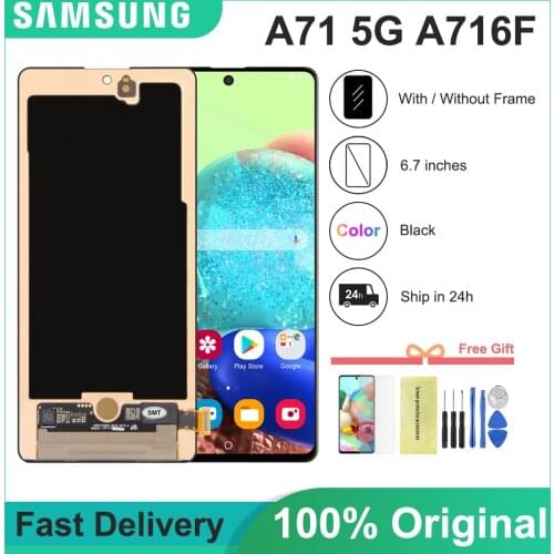 6.7'' New Original for Samsung Galaxy A71 5G LCD Display Touch Screen Digitizer Assembly For Samsung A71 A716 A716U Display