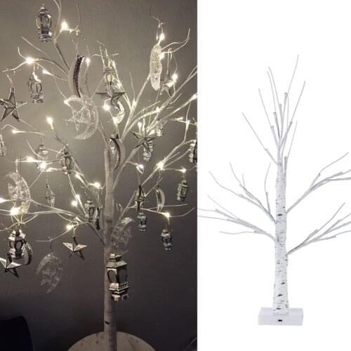 60cm birch LED light Ramadan decoration for home EID Mubarak Ornament artificial tree Islam Muslim Kareem Party home decor light