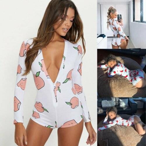 Brand New Fashion Sexy Women Long Sleeve Bodysuit Leotard Top Shorts Cusual Print Rompers Hot Sale Bodysuits