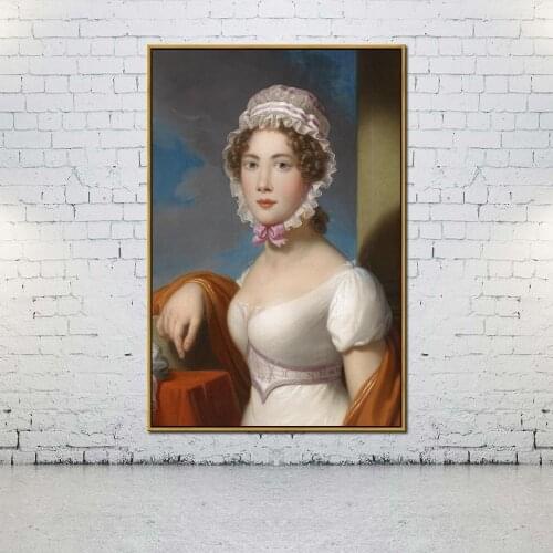 Artcozy Oil Canvas Painting Portrait einer jungen Dame mit For Home Decoration Wall Art