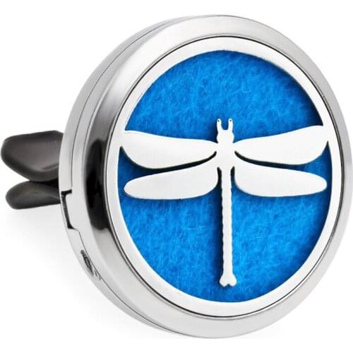 Dragonfly football Perfume Locket Car Diffuser locket vent clip Essential Oil locket medallion Magnetic 10Pad random