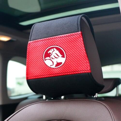 Car styling Car headrest cover with Phone Pocket fit for holden emblem Car interior accessories