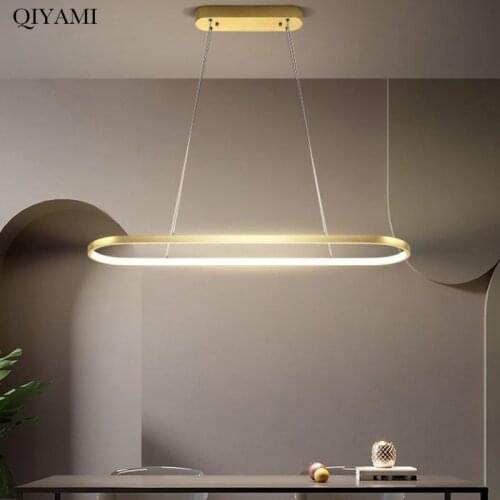 White Led Pendant Lamps for dinning Room Acrylic round circle hanging lamp Modern led dining room kitchen pendant light