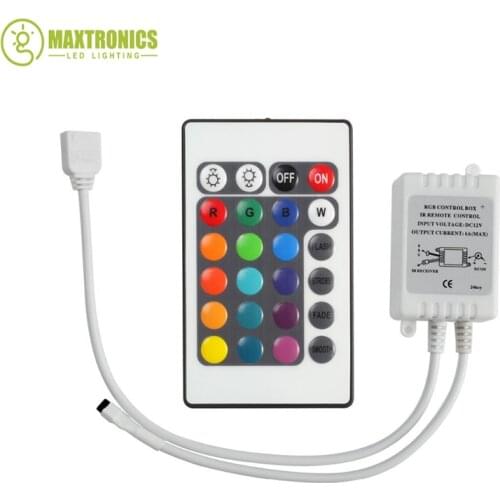DC12V 24 Key Wireless led IR Remote Controller For 3528 5050 RGB LED Strip Light free shipping