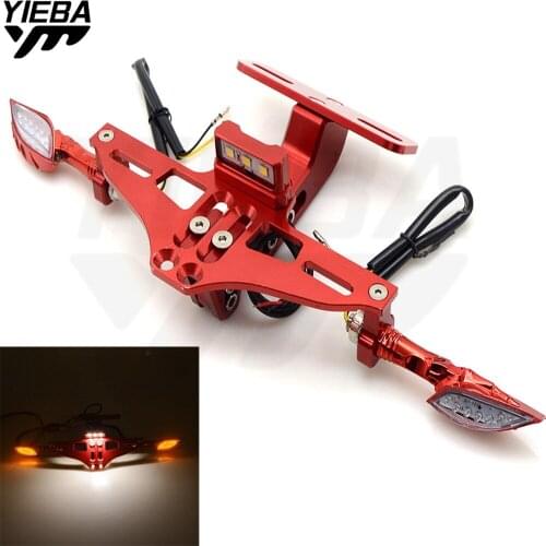 Motorcycle License Plate Bracket Holder With LED Turn Light FOR HONDA CB1000R CBR500R CBR300R ABS 2013 MSX125 CB500 CB600