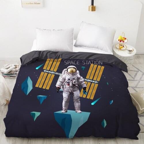 Cartoon Childrens Duvet cover Quilt/Blanket/Comfortable Case Bedding for kids baby girls for Home Space astronaut station