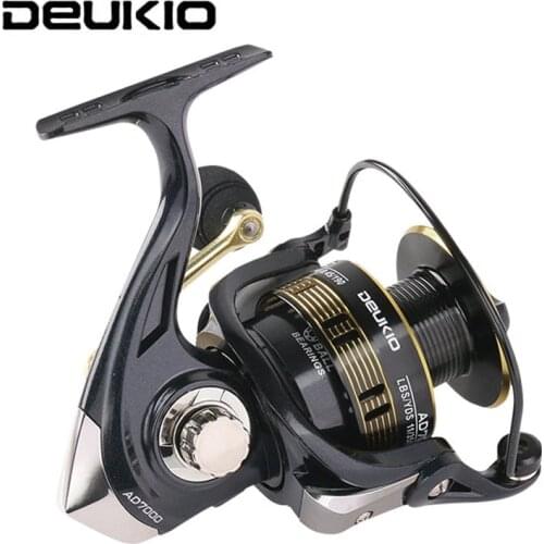 DEUKIO Metal Fishing Spinning Reels 5.2:1 High Speed Fishing Spool Wheel Coil AD2000-7000 Carp Fishing Saltwater Accessories