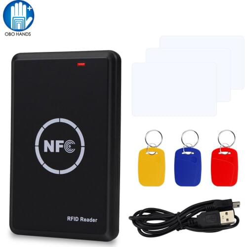 125KHz RFID Duplicator Copier 13.56MHz NFC Smart Card Reader Writer USB Programmer Key fobs Card ID IC EM UID EM4305 T5577 Tags