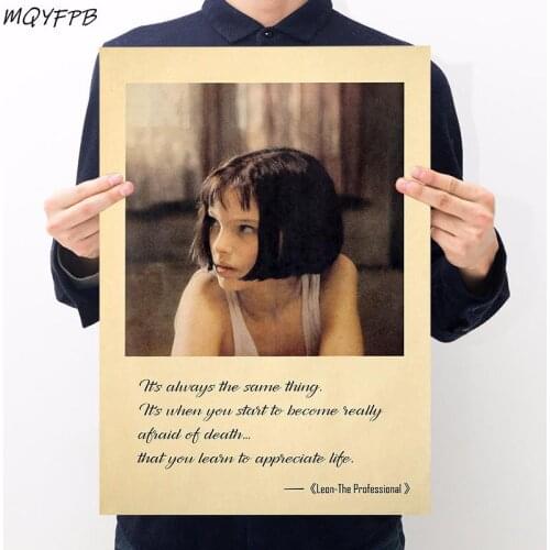 Movies The Professional Kraft Paper Poster Wall Sticker Home Decoration Painting 50.5x35cm