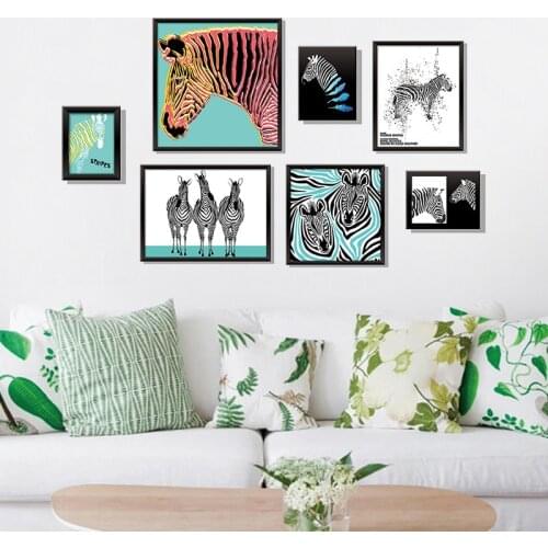 Photo Frame Art Zebra Wall Stickers Fashion Home Decor Bedroom Living Room Decoration Art 3D Vinyl DIY Wallpapers Waterproof