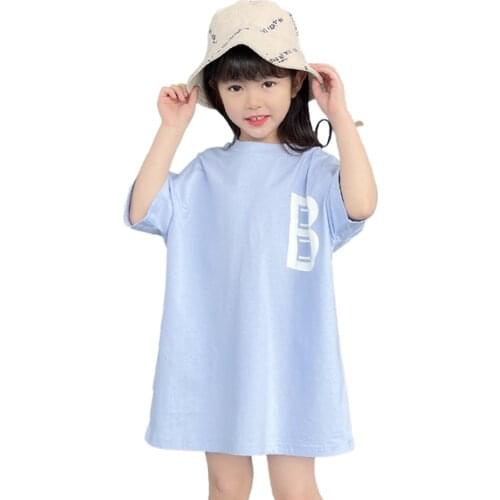 T-shirt For Girls Letter Girl T-shirts Casual Style Tshirt Kids Summer Clothes For Girls 6 8 10 12 14
