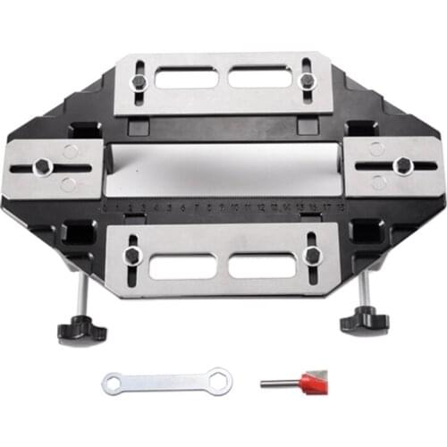 H7JB Wood Door Hinge Hole Opener Hinge Positioning Slotter Hinge Lock Guide Plate Hole Opener with Spanner Bottom Cutter Wood