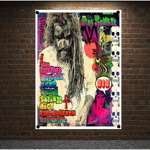 Canvas Prints Pictures Wall Art Band Flag Banners Rock Music Quote Painting Home Decor Nordic Tapestry Poster Living Room A1