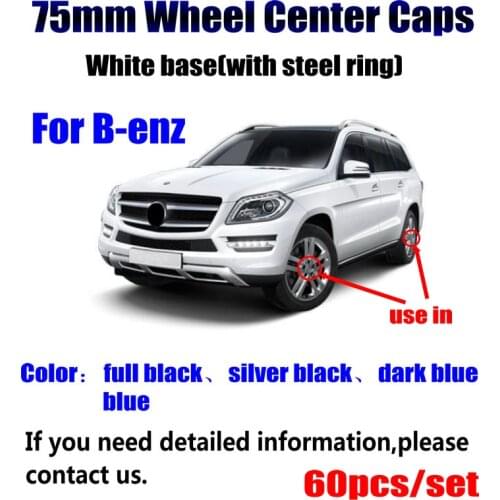 60Pcs/lot 75mm 3pin Car Wheel Center Hub Caps Cover Logo Emblem For Mercedes A B C CLA G M A1714000025 Car Accessories Styling