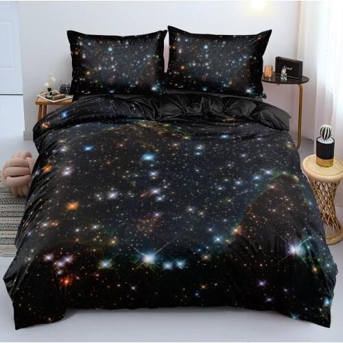 Magic Star Galaxy Duvet Cover Sets Bedding Sets Quilt Cover and Pillowslip Full Twin Super King Queen Size Design Bedding Sets