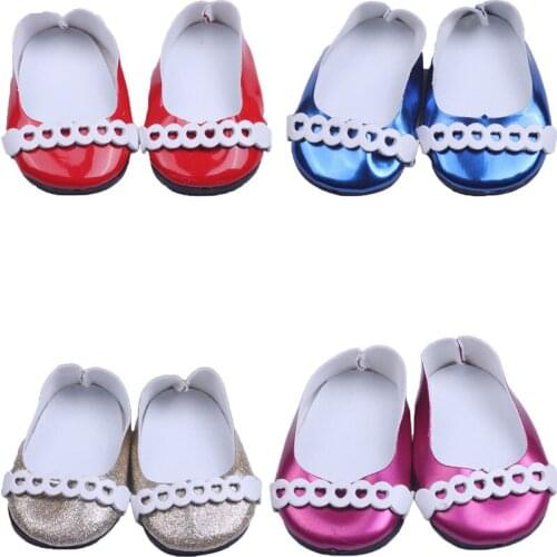 Fashion Lovely Princess Shoes Fit 18 Inch American & 43 Cm Baby New Born Doll Accessories Generation Girls Toy