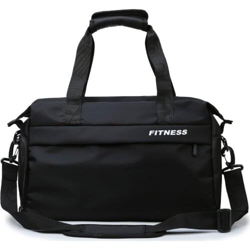 Men Black Indoor Sports Bag Women Red Yoga Training Bag Dry and Wet Depart Fitness Bag Short-distance Travel Duffle Bag
